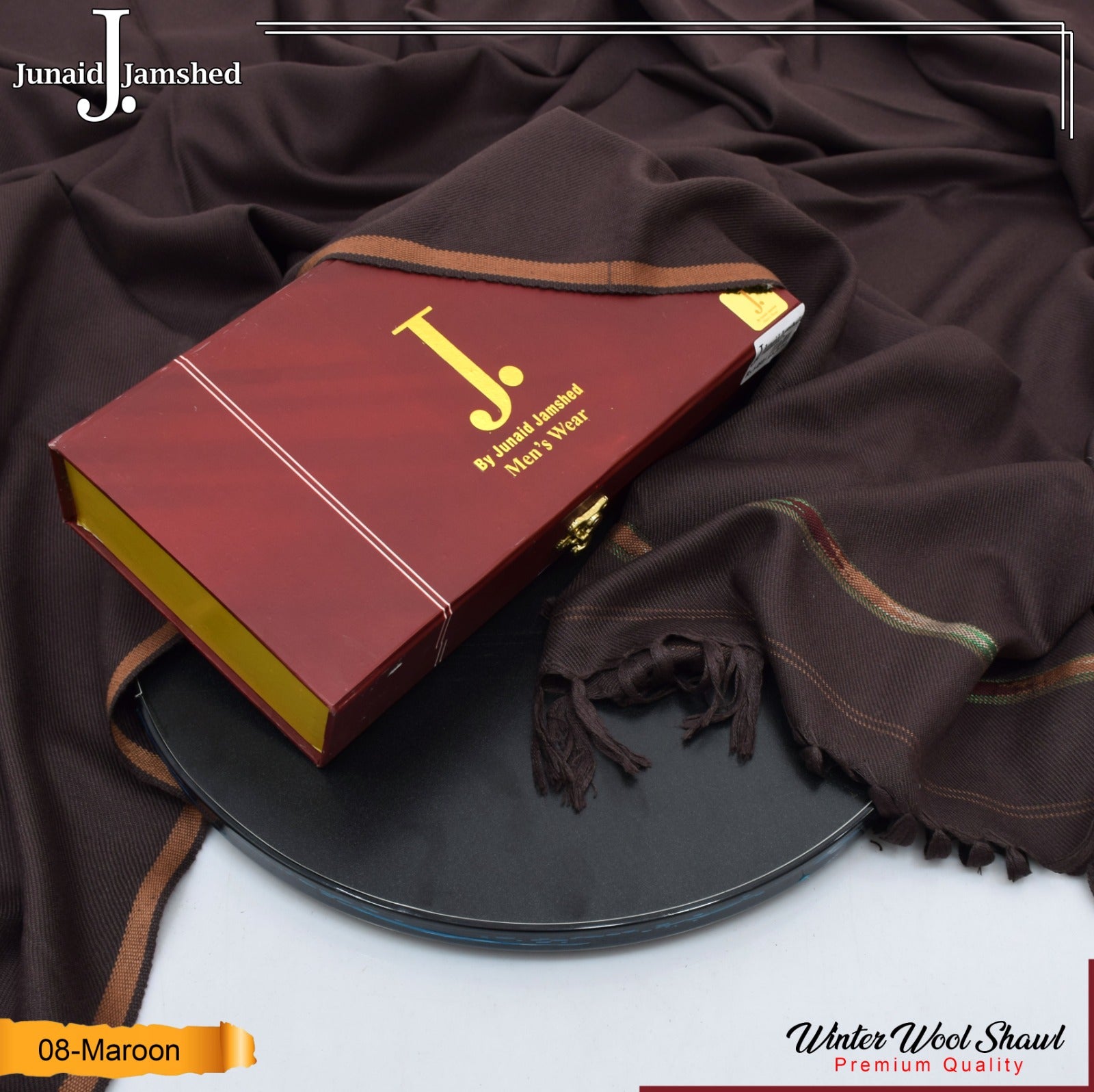 J. Men Exclusive Shawl D-008 (Meroon)