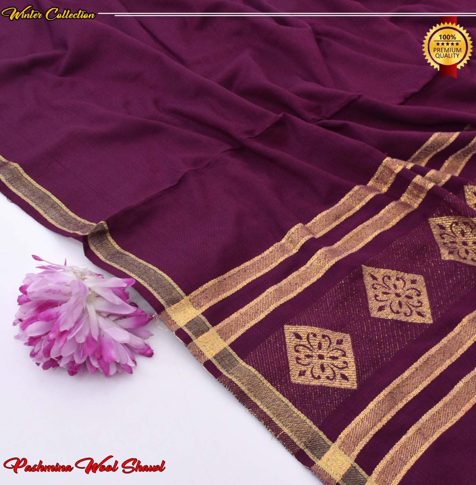 J. Pashmina Wool Shawl