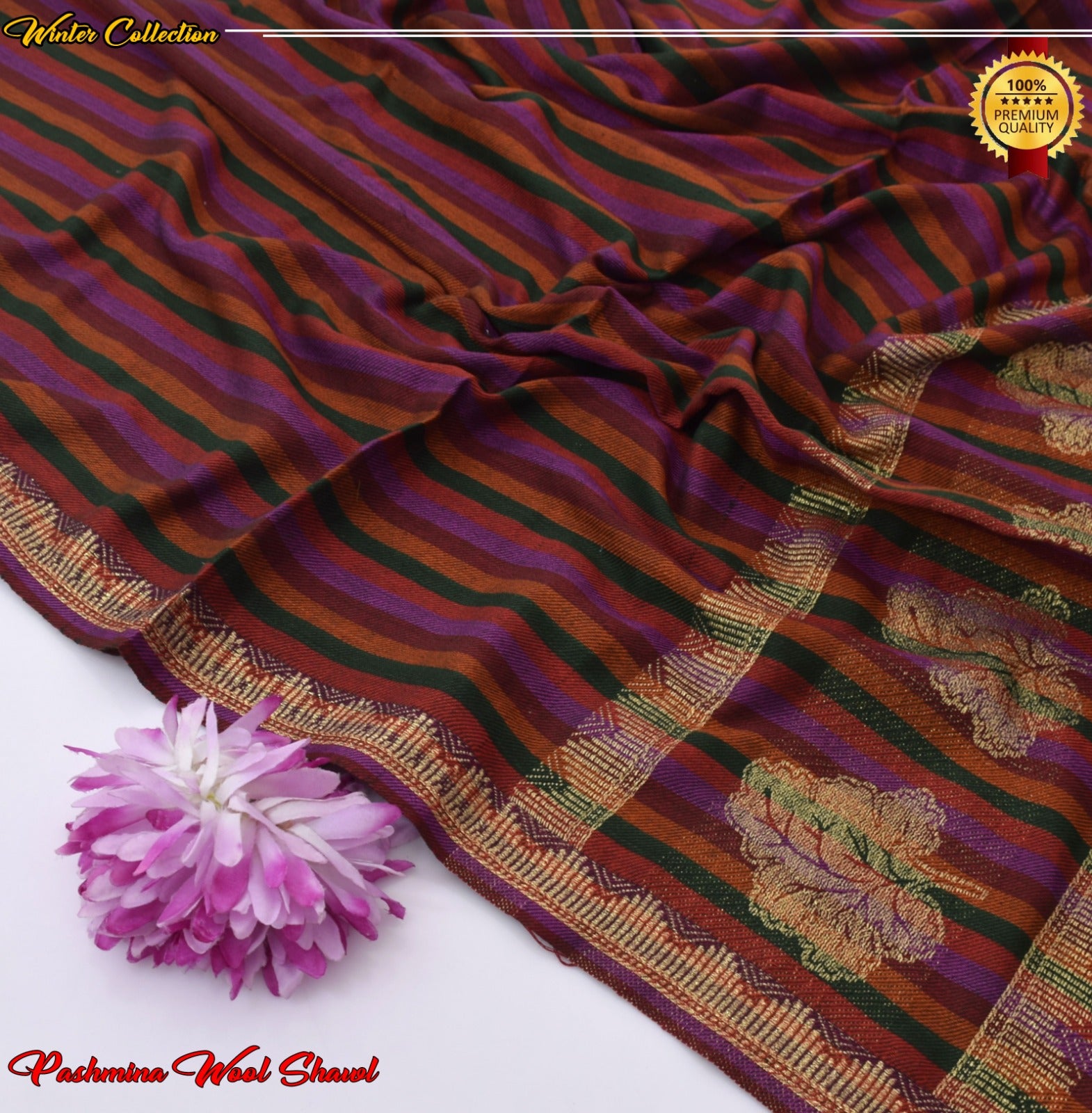 J. Pashmina Wool Shawl